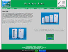 Tablet Screenshot of hospitalbins.com